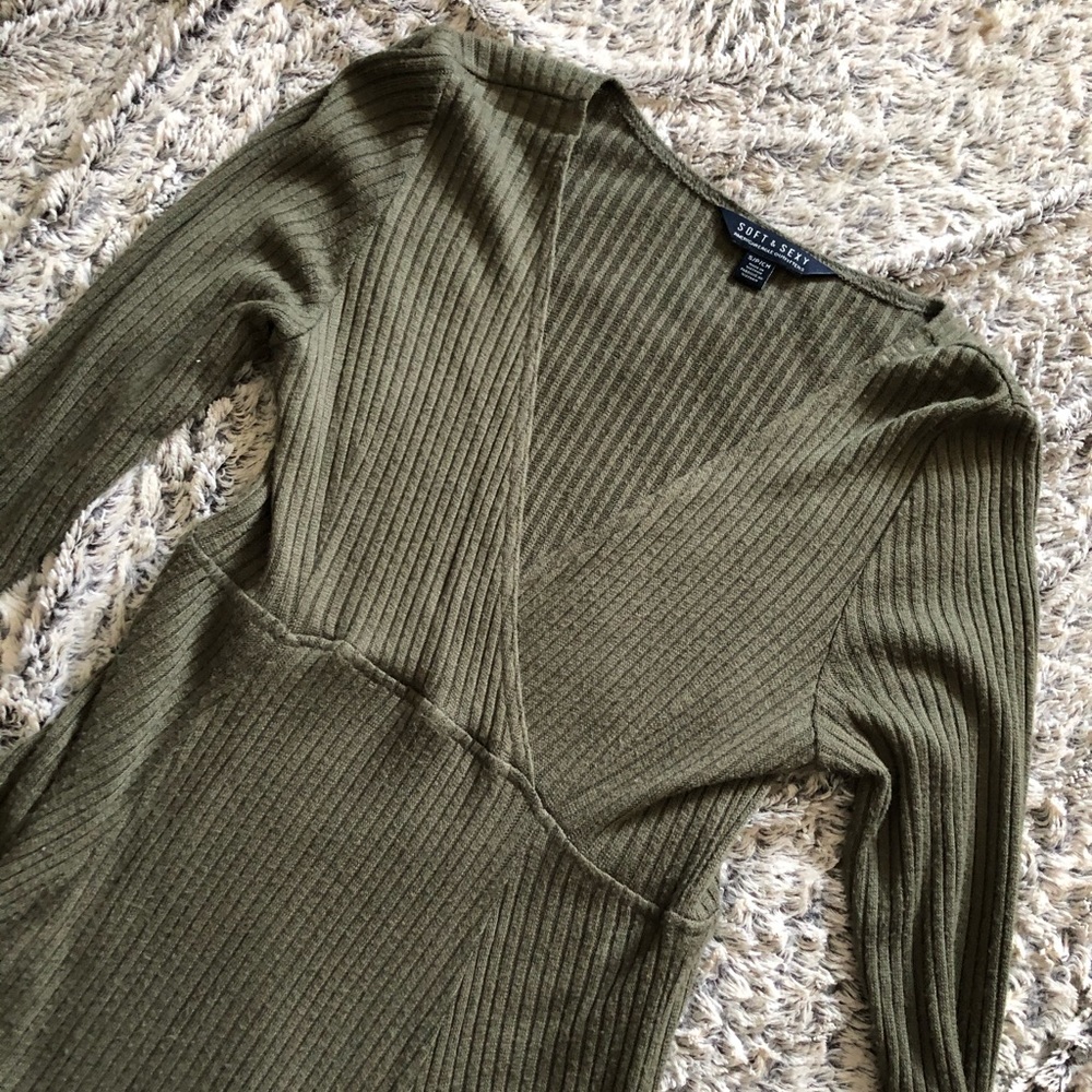 Olive Wrap Dress
